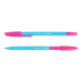 Ручка кулькова BUROMAX 8124-01 BLOOM синя, корпус асорті (50) /BM.8124-01/
