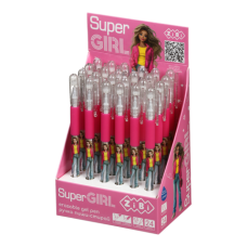 Ручка гелева ZiBi 2239 0,5мм SUPER GIRL "пиши-стирай" синя (24) /ZB.2239/