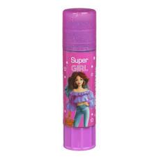 Клей-олівець  8г ZiBi 6307 SUPER GIRLS, прозорий з блискітками PVP (24) /ZB.6307/