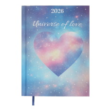 Щоденник датований 2026 BUROMAX А5 ROMANTIC 2170-06 бірюзовий (друкована обкл.) /BM.2170-06/