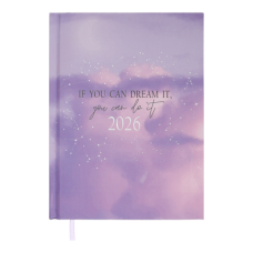 Щоденник датований 2026 BUROMAX А5 MELODY 21163-07 фіолетовий (друкована обкл.) /BM.21163-07/