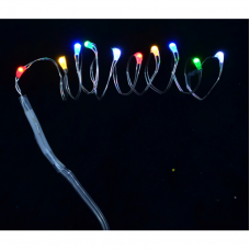 Гірлянда світлодіодна Yes! Fun LED-нить, 10 ламп, багатобарвна, 0,55 м., 1 реж.міганія, срібний провід