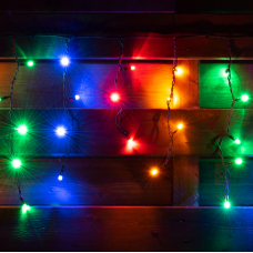 Електрогірлянда Novogod'ko вулична Бахрома, 80 LED, IP65, різнокольорова, чорн. пров., 5,5
