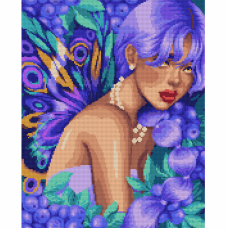 Алмазна мозаїка SANTI Лілова фея 40*50см на підрамнику ©pollypop92