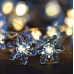 Гірлянда LED Yes! Fun на мідному дроті Сніжинки 20 LED тепло-біла 2,2 м на батарейках