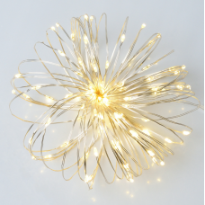 Електрогірлянда Yes! Fun Нитка на мідному дроті 100 LED тепло-біла 10 м статична, USB