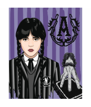 Картина по номерам с алмазной мозаикой SANTI Wednesday Gothic duo 40х50 см