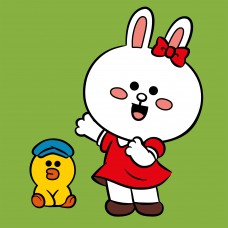 Картина за номерами SANTI Лайн Френдс Коні та Саллі 25*25см полотно кольорове