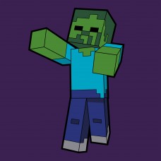 Картина за номерами SANTI Майнкрафт Зомбі 25*25см полотно кольорове