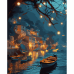 Картина по номерам SANTI Вечерняя гавань, 40*50см, LED подсветка