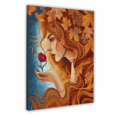 Картина по номерам с алмазной мозаикой SANTI Осень в ладонях, 40*50см ©pollypop92