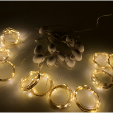 Електрогір. штора Novogod'ko на мідн.дроті, 200 LED, тепл.біл., 2*2 м, стат.св.