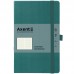 Блокнот AXENT 125*195мм 96арк. Partner лазурний, на гумці, крем. папір (клітинка) /8201-63-A/
