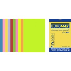 Папір кольоровий 80г/м, А4 10кол./5шт./50арк. BUROMAX EUROMAX 2721850E-99, INTENSIV+ NEON, /BM.2721850E-99/