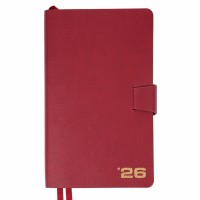Щоденник датований 2026 Leo Planner 12х20см Alpha 252630 бордовий /252630/