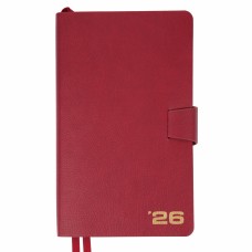 Щоденник датований 2026 Leo Planner 12х20см Alpha 252630 бордовий /252630/