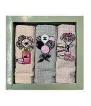 Рушник вафельний 3шт. METEOR 40*60см, д/кухні, в подар. уп.