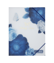 Папка на гумках А5 BUROMAX 3907-03 ARABESKI темно-синя, матова напівпрозора (12) /BM.3907-03/