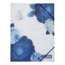 Папка на гумках А5 BUROMAX 3907-03 ARABESKI темно-синя, матова напівпрозора (12) /BM.3907-03/ Папка на гумках А5 BUROMAX 3907-03 ARABESKI темно-синя, матова напівпрозора (12) /BM.3907-03/