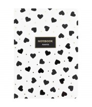 Блокнот AXENT А5 80арк. 8700-26-A Black&White (клітинка) /8700-26-A/