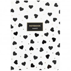 Блокнот AXENT А5 80арк. 8700-26-A Black&White (клітинка) /8700-26-A/