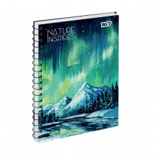 Блокнот YES А5 на спір. тв. пал. 80арк. Nature inspires 152266 (клітинка) /152266/