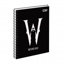 Блокнот YES А5 на спір. тв. пал. 80арк. Wednesday 152296 (клітинка) /152296/