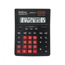 Калькулятор BRILLIANT  бухг. CDB-1201-RD чорний, 12розр. (155*205мм) (червоні клавіші) /CDB1201-RD/