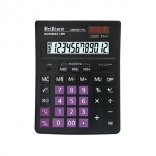 Калькулятор BRILLIANT  бухг. CDB-1201-RD чорний, 12розр. (155*205мм) (фіолетові клавіші) /CDB1201-VOL/