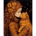 Алмазна мозаїка SANTI Дівчинка та кошеня 40х50 см на підрамнику
