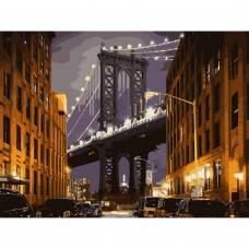 Картина за номерами SANTI Брукленський міст 30х40 см LED підсвітка
