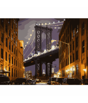 Картина по номерам SANTI Брукленский мост 30х40 см LED подсветка