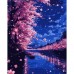 Картина за номерами SANTI Цвітіння сакури 40х50 см LED підсвітка