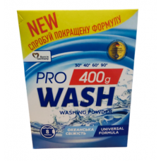 Пральний порошок Pro WASH автомат 400г Океанська свіжість + д/ручного прання, універсальний (8)