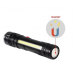 Ліхтарик T6-26 (T6+COB) zoom +магніт, microUSB,18650, кліпса, 4режима 