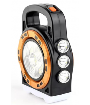 Ліхтарик HB-6678С (LED+COB+SMD) +сон. панель, Pow.Bank, microUSB, 3режима (акум.)