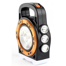 Ліхтарик HB-6678С (LED+COB+SMD) +сон. панель, Pow.Bank, microUSB, 3режима (акум.)