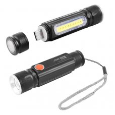 Ліхтарик BL-516-T6+COB zoom +USBзарядка, магніт, 4режима (вбудований акум. алюм.)