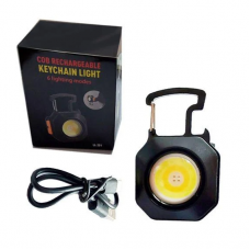 Ліхтарик LL-201-COB (біле, жовте, червоне) +біти, запальн., TypeC, 6режимів (вбудований акум. алюм.)