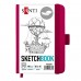 Скетчбук SANTI 743359 тв.обкл. PU 10х15см, 100арк, 110г/м, сливовий (для графіки) /743359/