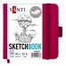 Скетчбук SANTI 743361 тв.обкл. PU 12x12см, 100арк, 110г/м, сливовий (для графіки) /743361/ 