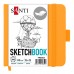 Скетчбук SANTI 743362 тв.обкл. PU 12x12см, 100арк, 110г/м, жовтий (для графіки) /743362/