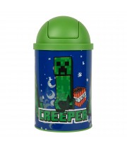 Контейнер настільний для сміття YES 708569 Minecraft Creeper, 10х18см металевий /708569/