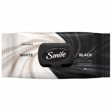 Серветки вологі Smile 84шт. Чорні та білі (9)