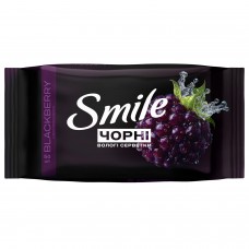 Серветки вологі Smile 50шт. Ожина, чорні (12)