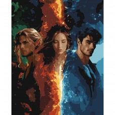 Картина за номерами SANTI Шипи та троянди Між двох стихій 40х50 см LED підсвітка