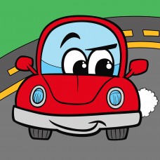 Картина за номерами Веселий автомобіль 25*25 см SANTI