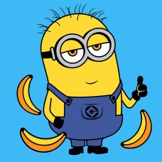 Картина за номерами SANTI Minion 25*25 см