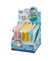 Ручка гелева ZiBi KIDS Line 2248 0,5мм DUCK "пиши-стирай" синя (36) /ZB.2248/