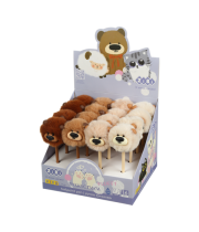 Ручка кулькова ZiBi KIDS Line 2019 FLUFFY BIG BEAR 0,7мм синя (16) /ZB.2019/